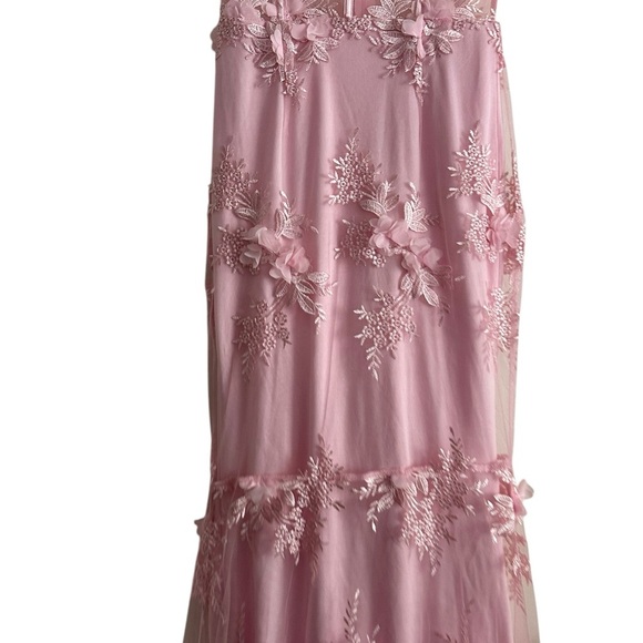 Lulus Radiant Expectations Pink Embroidered Floral Bustier Maxi Dress Size XS - Picture 7 of 17